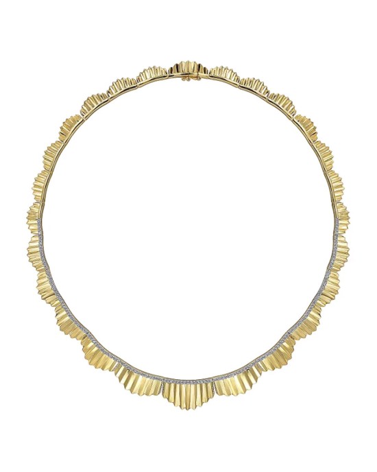Gabriel & Co. Contemporary Collection Diamond Scalliped Necklace